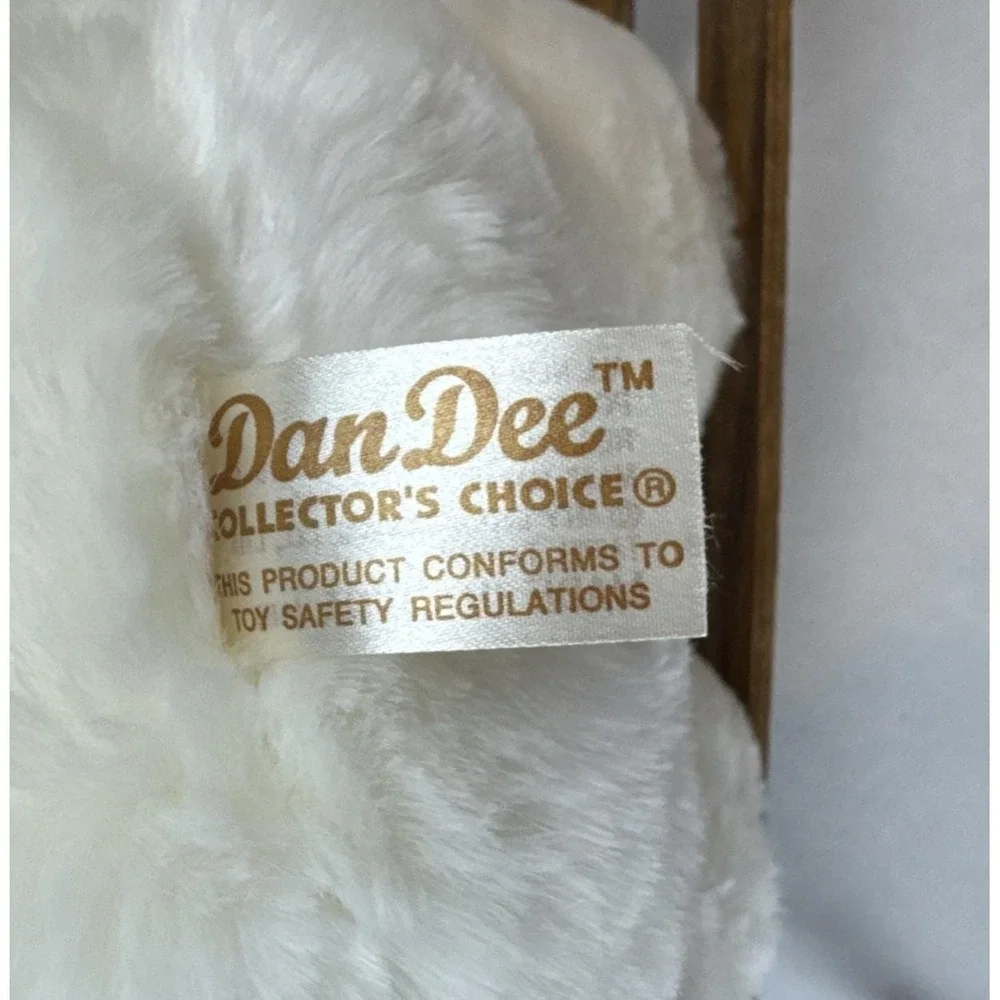 Dan Dee Collectors Choice 2002 Christmas Teddy Bear White Plush Green‎ Sweater